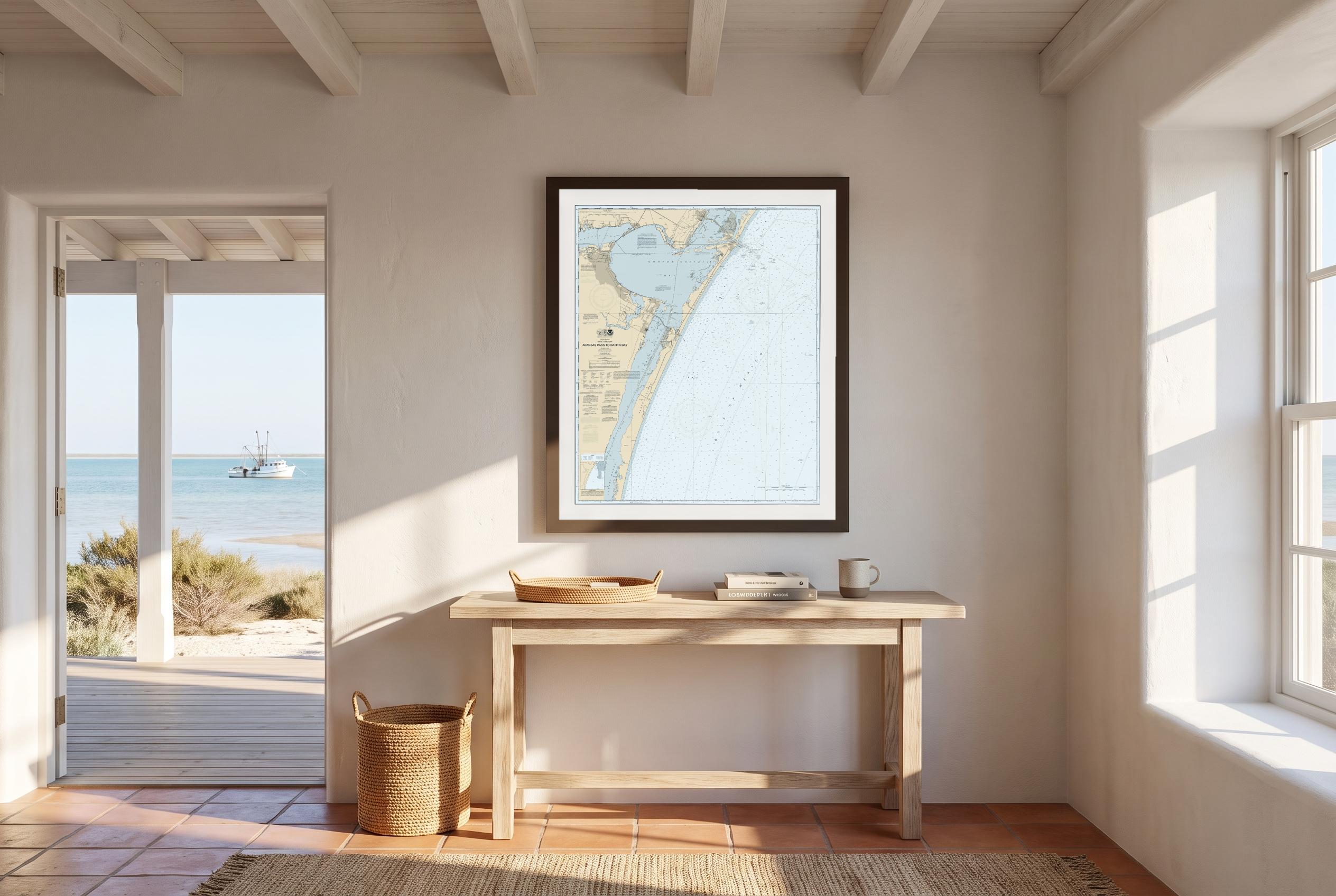 Baffin Bay in Charthouse, framed in a room
