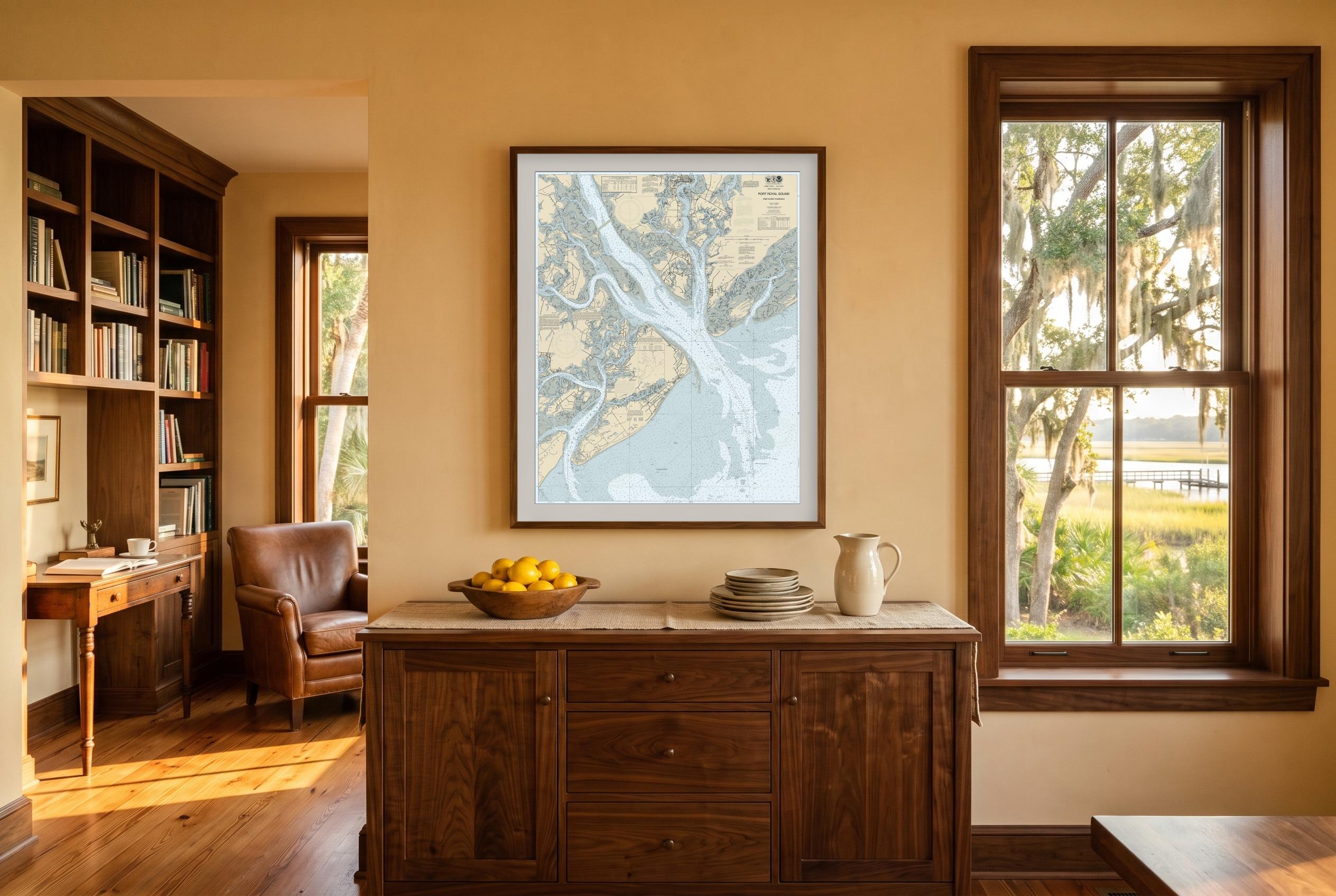 Hilton Head in Charthouse, framed in a room