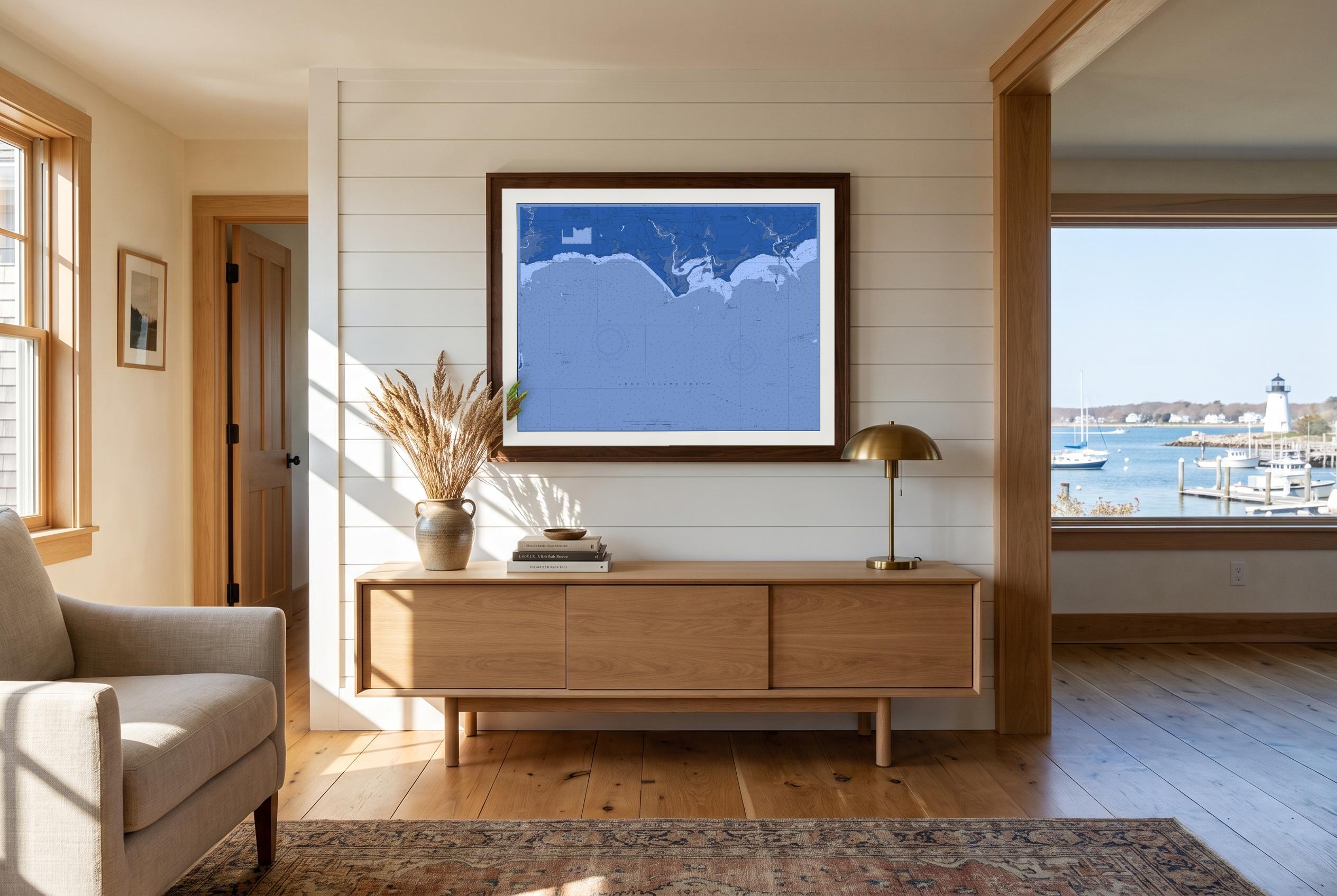 Clinton in Nor'easter, framed in a room