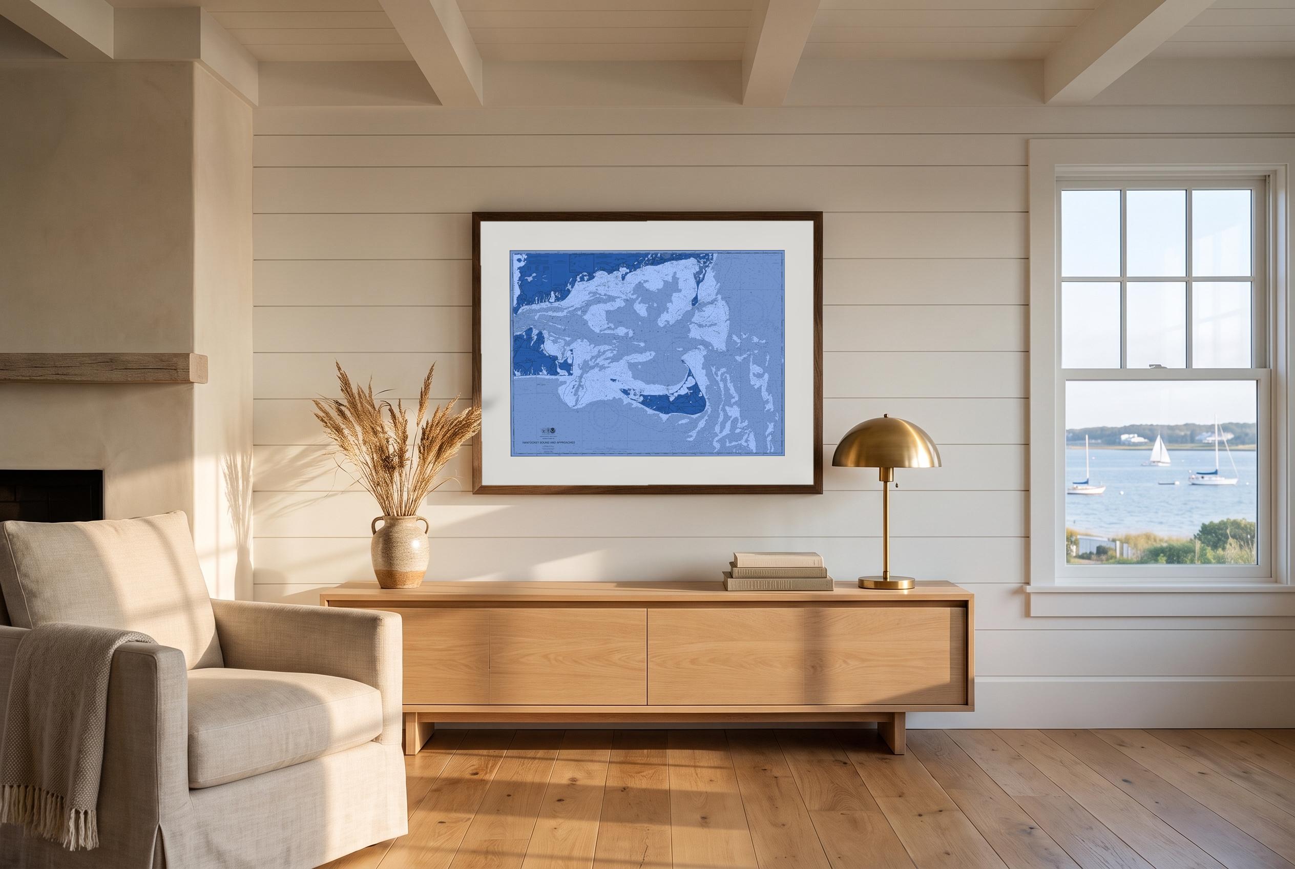 Nantucket Sound in Nor'easter, framed in a room
