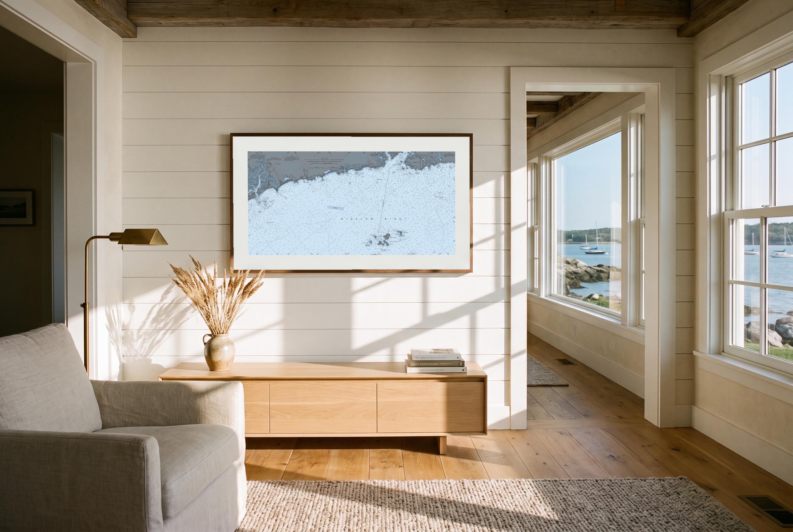 Seacoast Beaches in Cold Front, framed on a wall