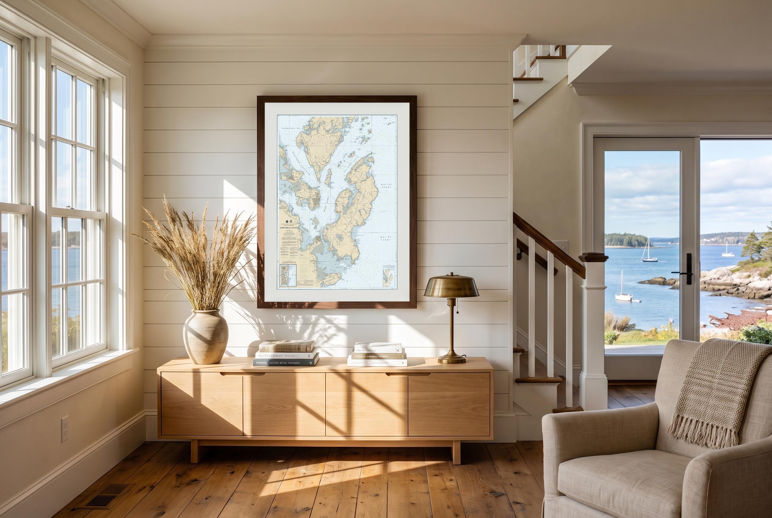 Eastport in Charthouse, framed in a room