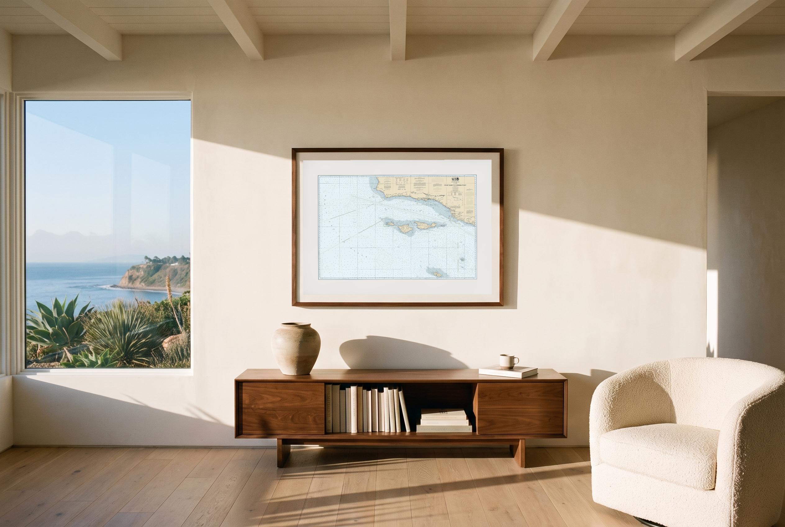 Point Dume to Purisima Point in Charthouse, framed in a room